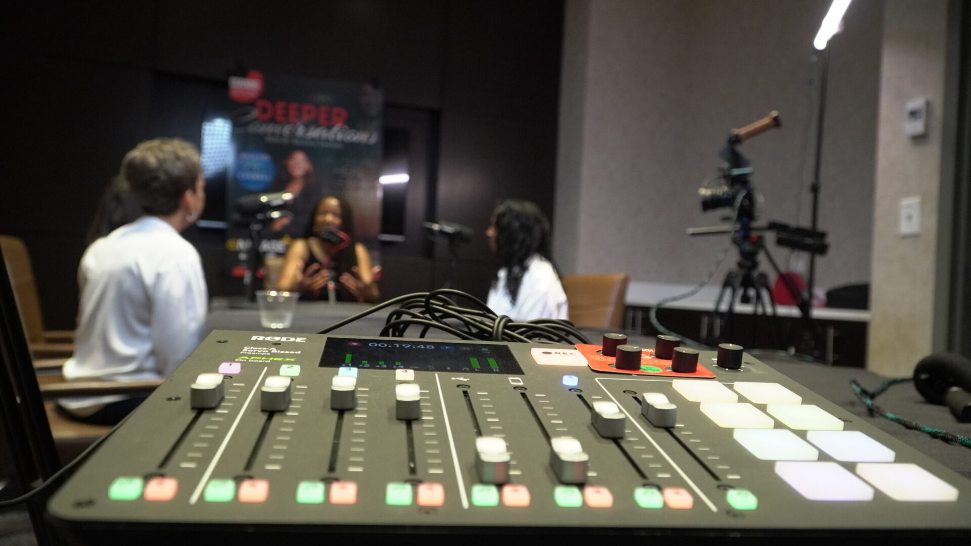 Rodecaster Pro for Video podcast production at Podcast Titans