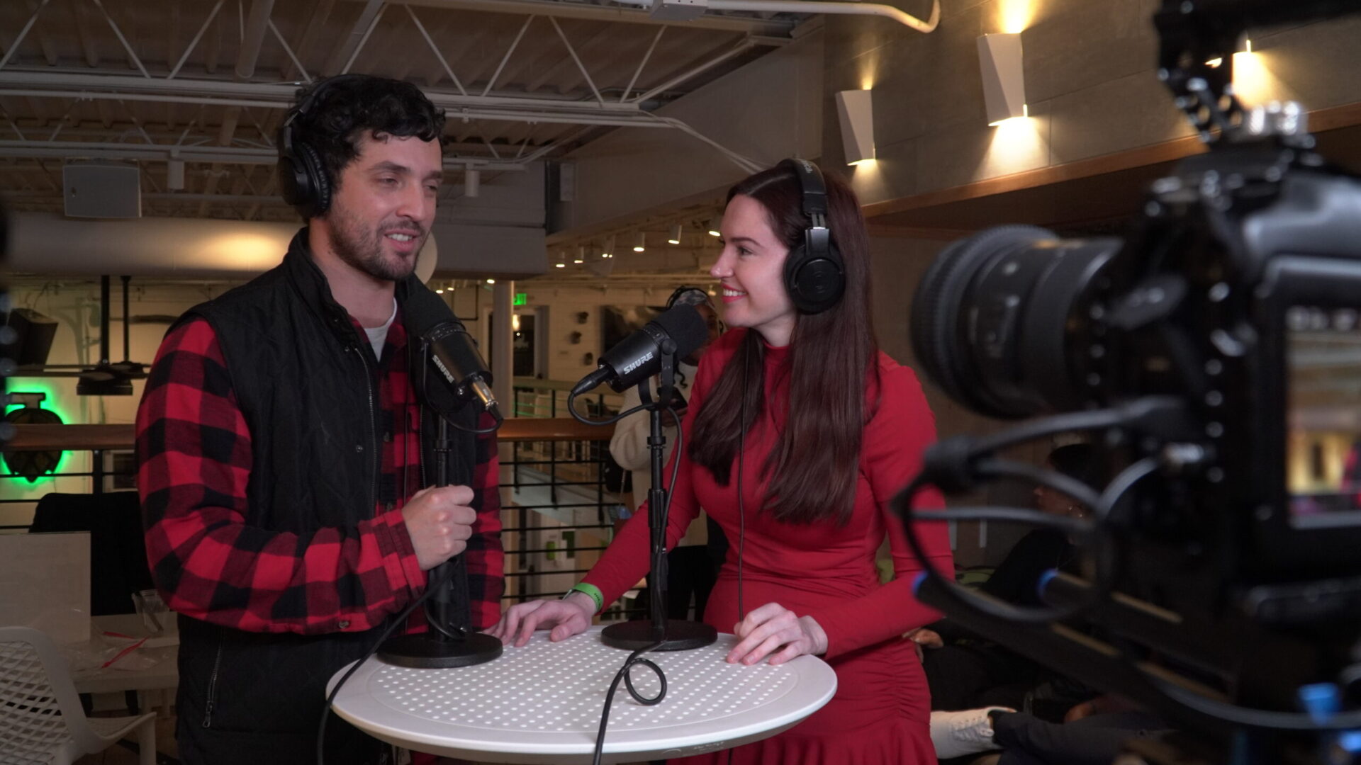 Podcast Titans brings the video podcast booth to a networking event in Charlotte